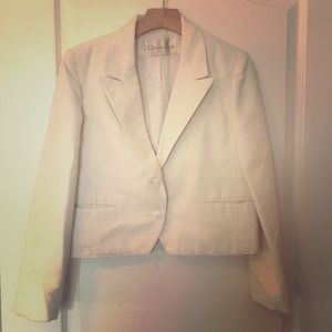 Oscar de la Renta cream blazer size 10